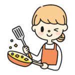 女性料理イラスト